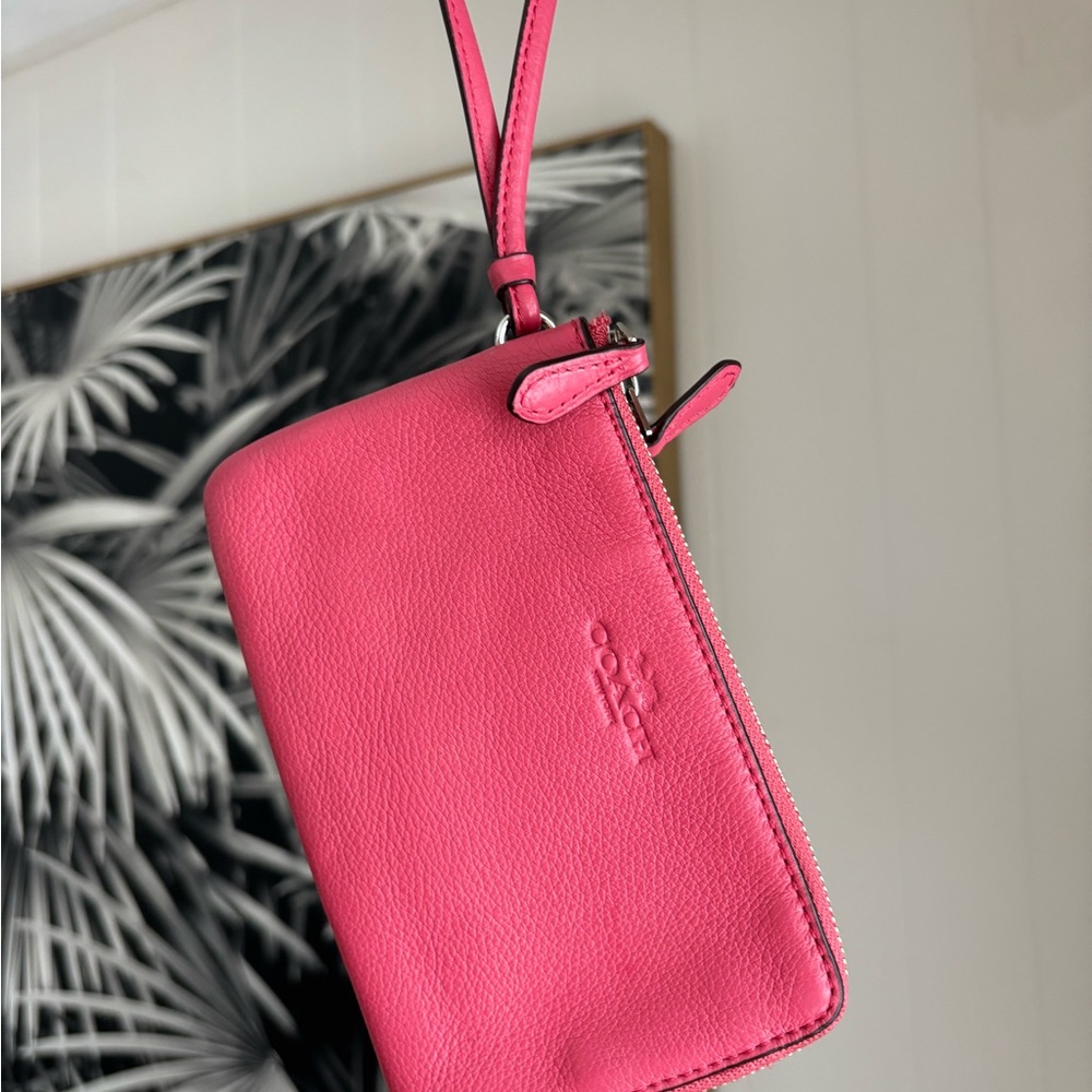 Coach Pink Wristlet Clutch